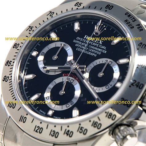 rolex daytona quadrante nero 116520 nuovo|rolex colore nero.